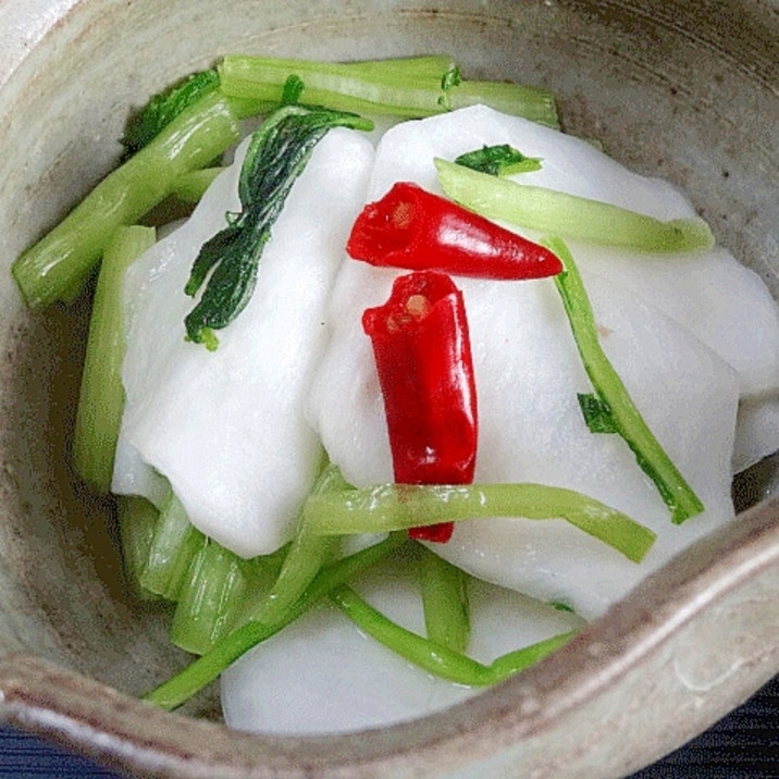 朝食用浅漬け☆　「小カブの梅昆布茶漬け」